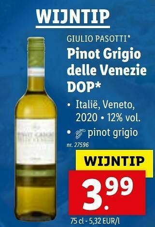 Lidl Pinot grigio delle venezie dop aanbieding