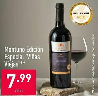 ALDI Montuno edición especial viñas viejas aanbieding