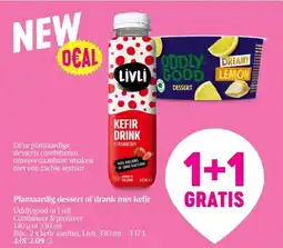 Delhaize Plantaardig dessert of drank met kefir aanbieding