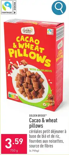 ALDI GOLDEN BRIDGE Cacao & wheat pillows aanbieding