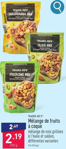 ALDI TRADER JOE'S Mélange de fruits à coque aanbieding