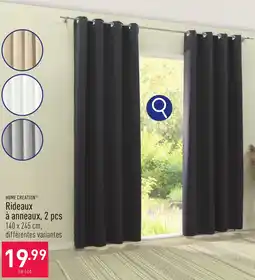 ALDI HOME CREATION Rideaux à anneaux, 2 pcs aanbieding