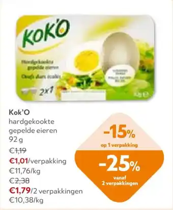 OKay Kok’O hardgekookte gepelde eieren aanbieding