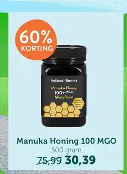 Holland & Barrett Manuka Honing 100 MGO aanbieding