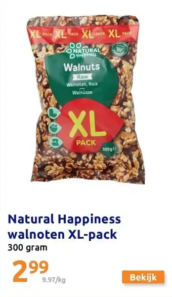 Action Natural Happiness walnoten XL-pack aanbieding