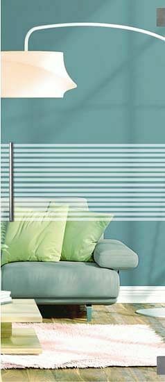 Glazen Deur 8mm Helder+15 Verz.lijnen’middle’830mm-set Vierkant Inox