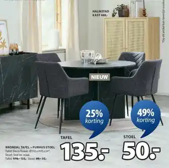 Jysk KRONDAL TAFEL aanbieding