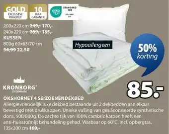 Jysk OKSHORNET 4 SEIZOENENDEKBED aanbieding