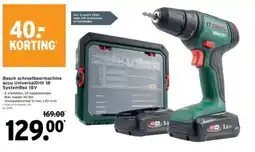 GAMMA Bosch schroefboormachine accu Universal Drill 18 SystemBox 18V aanbieding