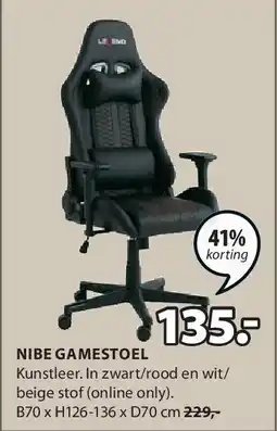 Jysk NIBE GAMESTOEL aanbieding