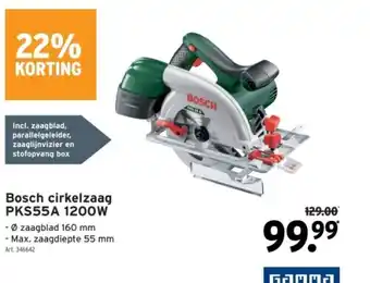 GAMMA Bosch cirkelzaag PKS55A 1200W aanbieding