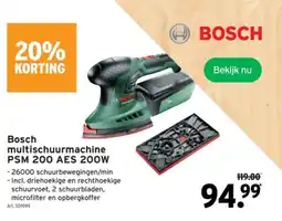 GAMMA Bosch multischuurmachine PSM 200 AES 200W aanbieding