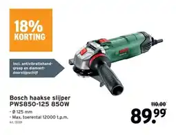 GAMMA Bosch haakse slijper PWS850-125 850W aanbieding