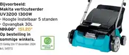GAMMA Makita verticuteerder UV3200 1300W aanbieding