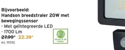 GAMMA Handson breedstraler 20W met bewegingssensor aanbieding