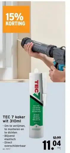 TEC 7 koker wit 310ml