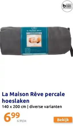 Action La Maison Rêve percale hoeslaken aanbieding