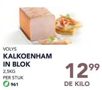 Bidfood Volys kalkoenham in blok aanbieding
