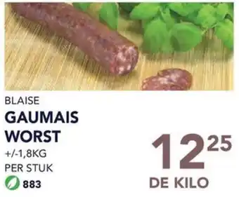 Bidfood Blaise Gaumais Worst aanbieding