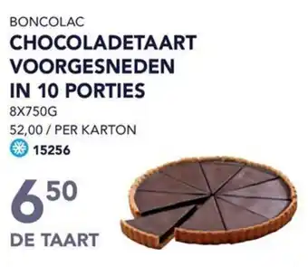 Bidfood Boncolac chocoladetaart voorgesneden in 10 porties aanbieding