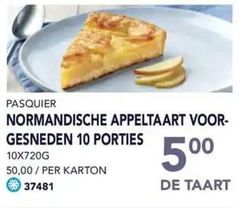 Bidfood Pasquier normandische appeltaart voorgesneden aanbieding