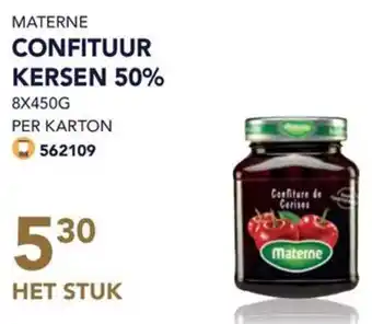 Bidfood Materne confituur kersen 50% aanbieding