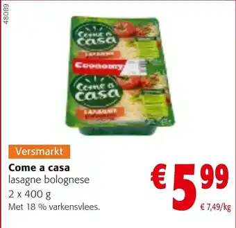 Colruyt Come a casa lasagne bolognese aanbieding