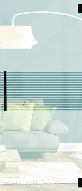 Zelfbouwmarkt Glazen Deur 8mm Mat+15 Heldere Lijn’middle’780mm-set Rond Zwart aanbieding