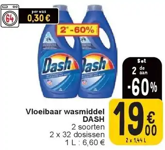 Cora Vloeibaar wasmiddel DASH aanbieding