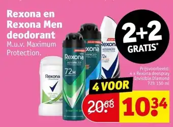 Kruidvat Rexona en Rexona Men deodorant aanbieding