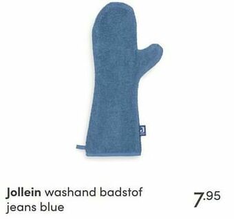 Baby & Tiener Jollein washand badstof jeans blue aanbieding
