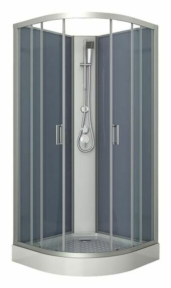 GAMMA Allibert douchecabine Happy 90x90x205 cm kwartrond aanbieding