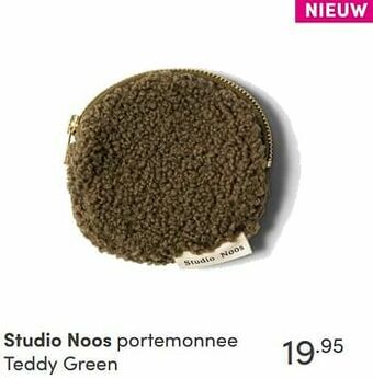 Baby & Tiener Studio noos portemonnee teddy green aanbieding