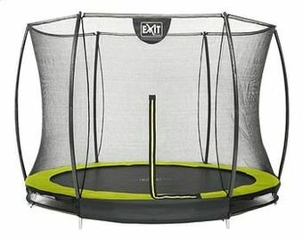 Dreamland EXIT inbouwtrampoline met veiligheidsnet Silhouette Ground Ø 2,44 m lime aanbieding