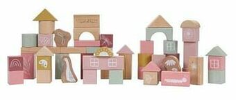 ToyChamp Little Dutch Houten Bouwblokken roze aanbieding