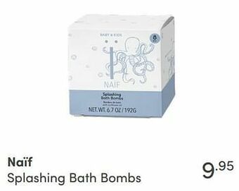 Baby & Tiener Naïf splashing bath bombs aanbieding