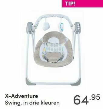 Baby & Tiener X-adventure swing, in drie kleuren aanbieding