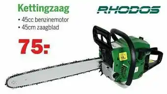 Van Cranenbroek Rhodos kettingzaag aanbieding
