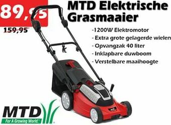 iTEK Mtd elektrische grasmaaier aanbieding