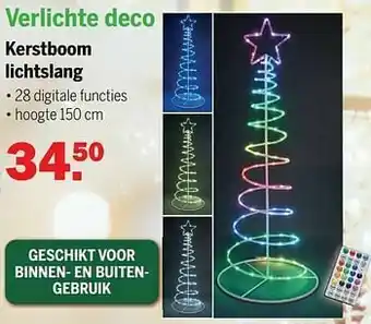Verlichte deco kerstboom lichtslang