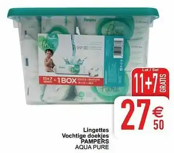 Cora Lingettes vochtige doekjes pampers aqua pure aanbieding