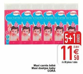 Cora Maxi carrés bébé maxi doekjes baby cora aanbieding
