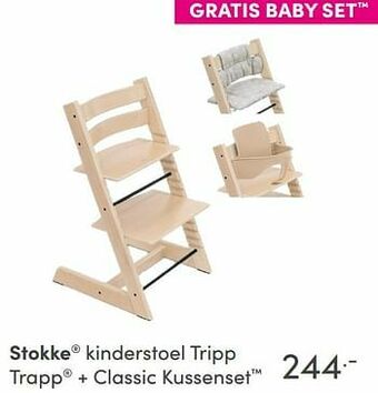 Baby & Tiener Stokke kinderstoel tripp trapp + classic kussenset aanbieding