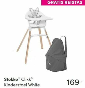 Baby & Tiener Stokke clikk kinderstoel white aanbieding