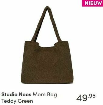 Baby & Tiener Studio noos mom bag teddy green aanbieding