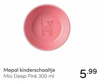 Baby & Tiener Mepal kinderschaaltje mio deep pink aanbieding