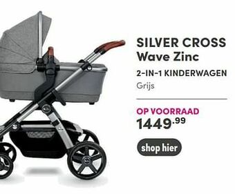 Baby & Tiener Silver cross wave zinc 2-in-1 kinderwagen aanbieding
