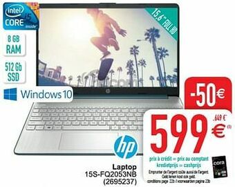 Cora Hp laptop 15s-fq2053nb aanbieding