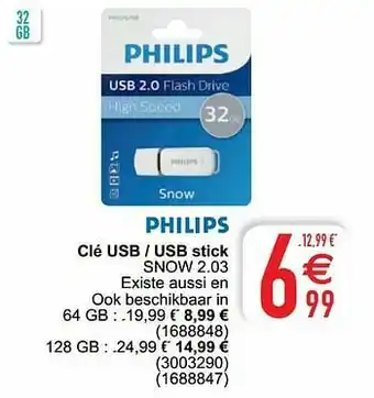 Cora Clé usb - usb stick snow 2.03 aanbieding