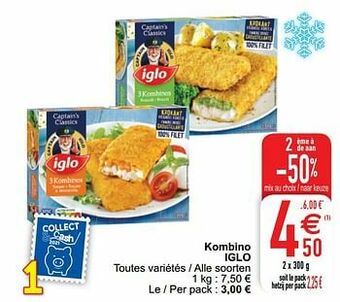 Cora Kombino iglo aanbieding